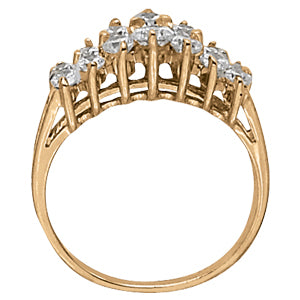 Diamond Fashion Pyramid Rings