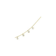 14K Yellow Imitation White Cubic Zirconia Station 16' Necklace