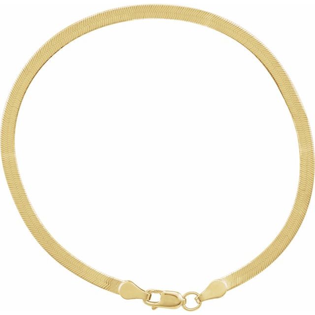 14k Yellow 2.8 Mm Flexible Herringbone 7' Chain