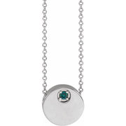 14K White Natural Alexandrite 16-18' Necklace