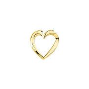 18K Yellow Heart Slide Pendant