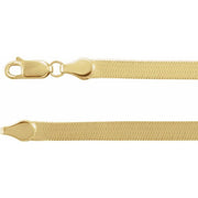 14K Yellow 4.6 mm Flexible Herringbone 16' Chain