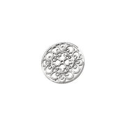 14K White Filigree Pendant