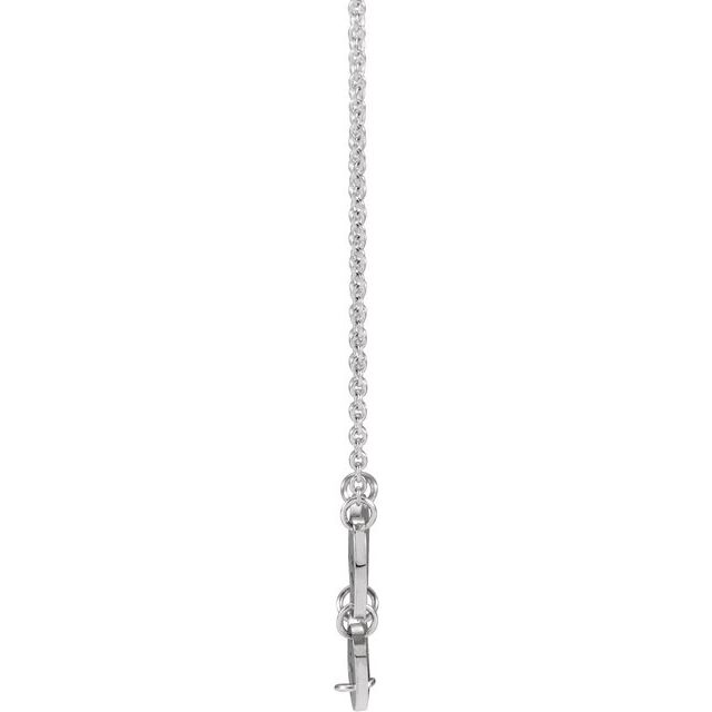 14K White 4-Disc Engravable Family Disc 18' Necklace