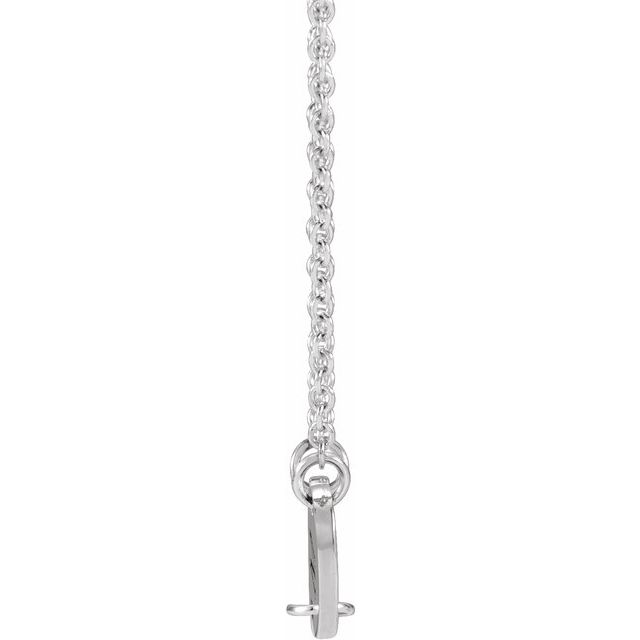 14K White 2-Disc Engravable Family Disc 18' Necklace