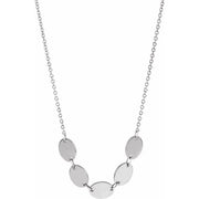 Sterling Silver 5-Disc Engravable Family Disc 18' Necklace