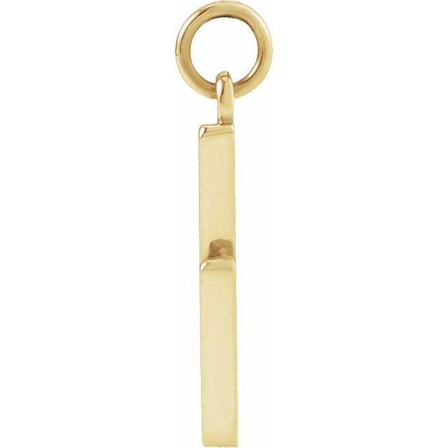 14K Yellow 13.6x4mm Lightning Bolt Pendant