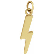 14K Yellow 13.6x4mm Lightning Bolt Pendant