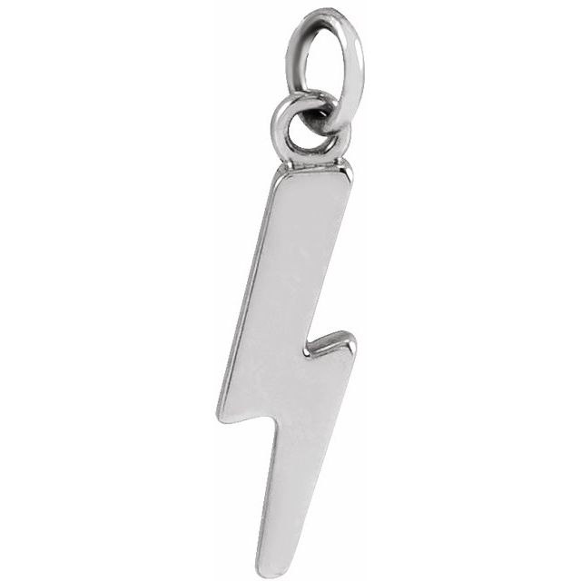 Sterling Silver 13.6x4mm Lightning Bolt Pendant