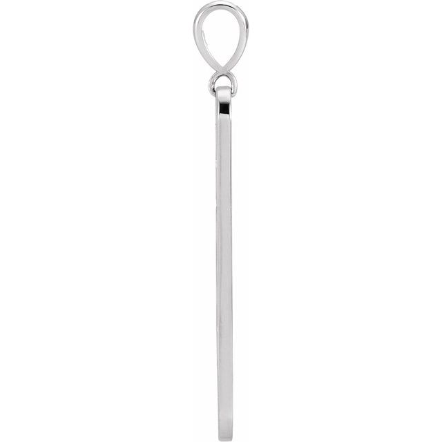 Sterling Silver .01 CTW Natural Diamond Moon Phase Bar Pendant
