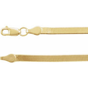 14K Yellow 4.6 mm Flexible Herringbone 7' Chain