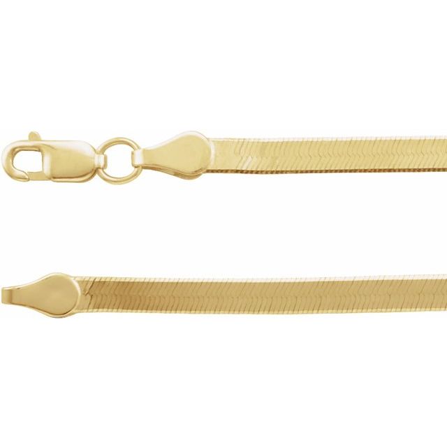 14k Yellow 2.8 Mm Flexible Herringbone 7' Chain
