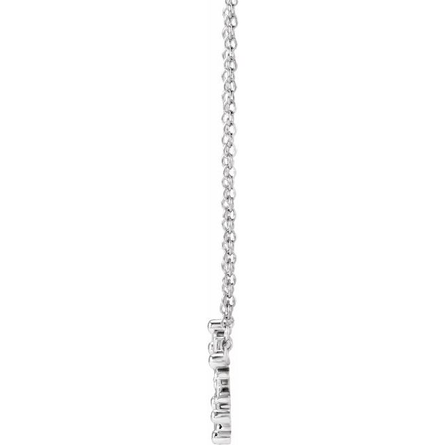 Sterling Silver Petite Snowflake 18' Necklace