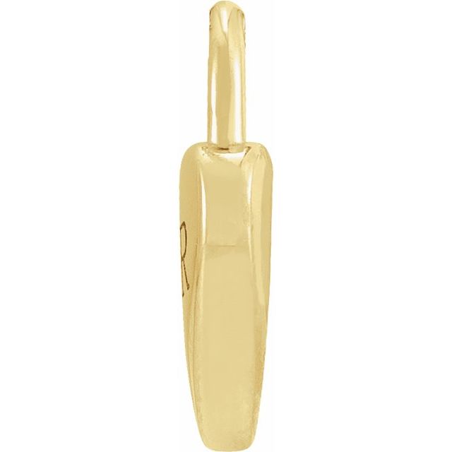 14K Yellow Engravable Heart Lock Pendant