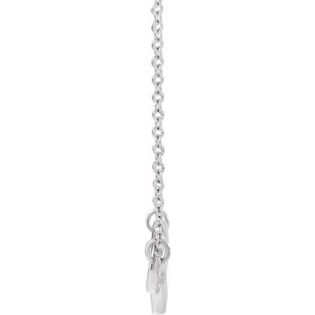 14K White Interlocking Circle 16-18' Necklace