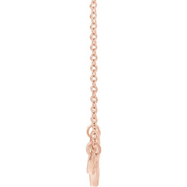 14K Rose Interlocking Circle 16-18' Necklace