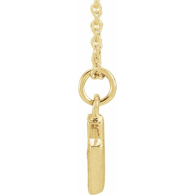 14K Yellow .05 CTW Natural Diamond Petite Initial H 16-18' Necklace