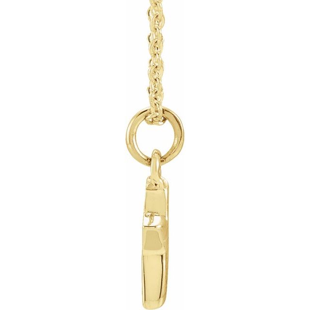 14K Yellow .04 CTW Natural Diamond Petite Initial X 16-18' Necklace