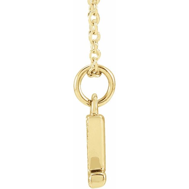 14K Yellow .03 CTW Natural Diamond Petite Initial Z 16-18' Necklace