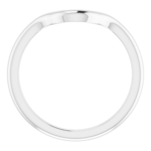 14K White Band for 6.5 mm Round Ring