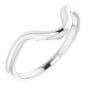 14K White Band for 8x6 mm Oval Ring