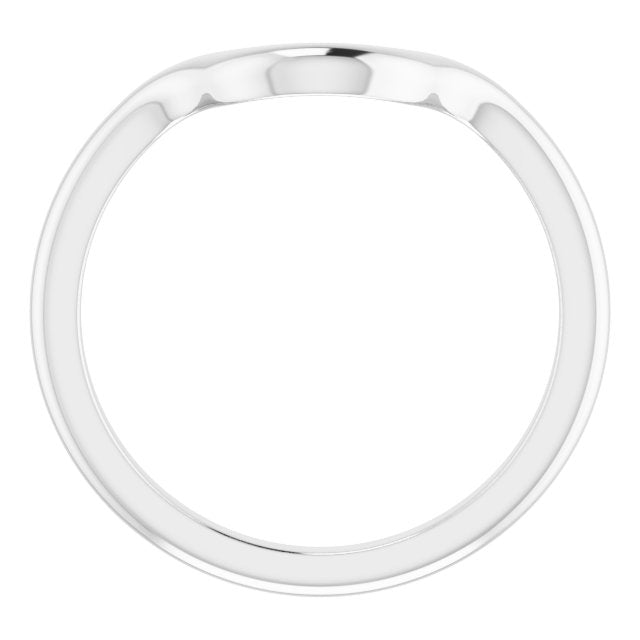 14K White Band for 8x6 mm Oval Ring