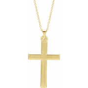 14k Yellow Cross 18' Necklace