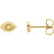 14K Yellow Evil Eye Single Earring