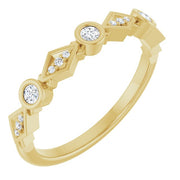 14K Yellow 1/8 CTW Natural Diamond Anniversary Band