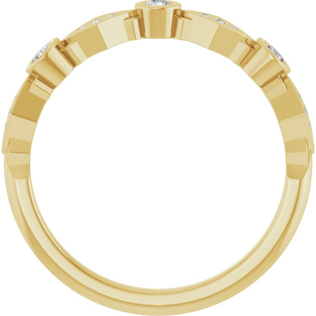 14K Yellow 1/8 CTW Natural Diamond Anniversary Band