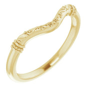 14K Yellow Band for 7x7 mm Heart Ring