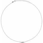 14K White Angel Wing 16-18' Necklace