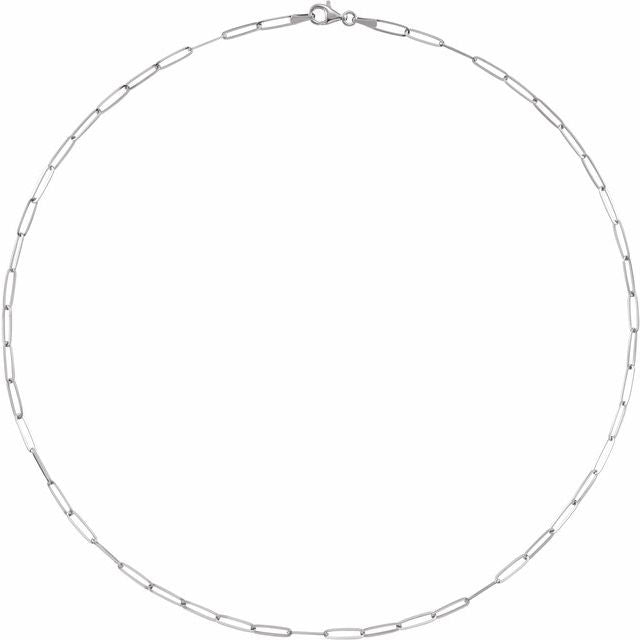 Sterling Silver 2.6 mm Paperclip-Style 20' Chain