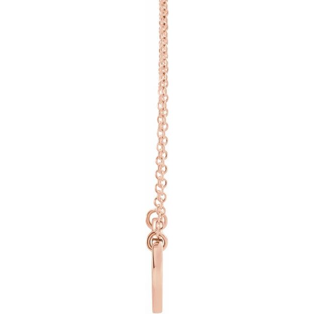 14K Rose Natural Ruby Engravable Heart 18' Necklace