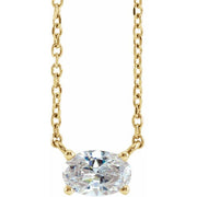 14K Yellow 1/4 CTW Lab-Grown Diamond Solitaire 16-18' Necklace