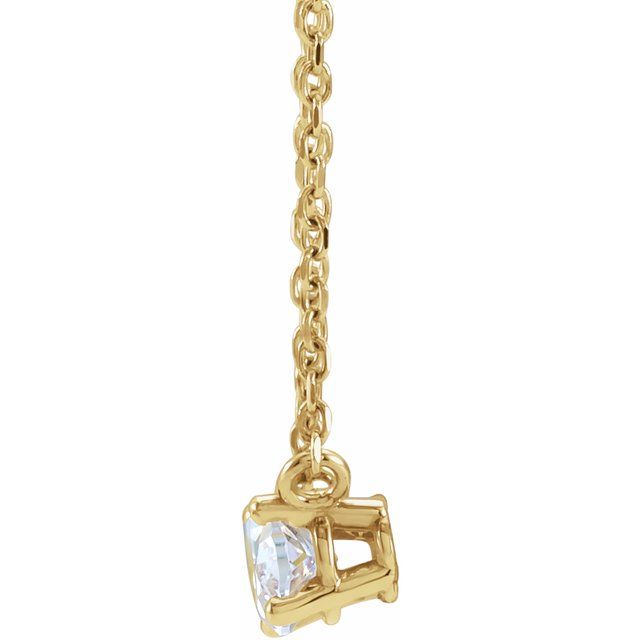 14K Yellow 1/4 CTW Lab-Grown Diamond Solitaire 16-18' Necklace