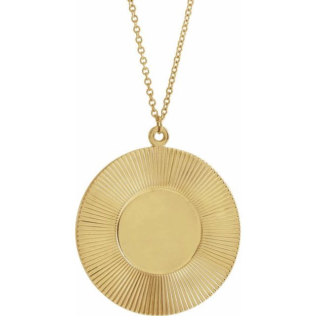 14K Yellow Sunburst 20' Necklace