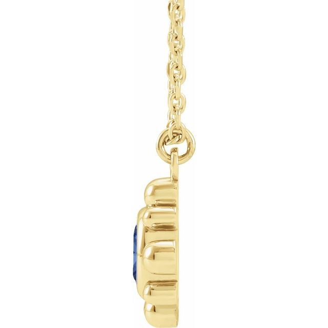14K Yellow Natural Tanzanite Beaded 16-18' Necklace