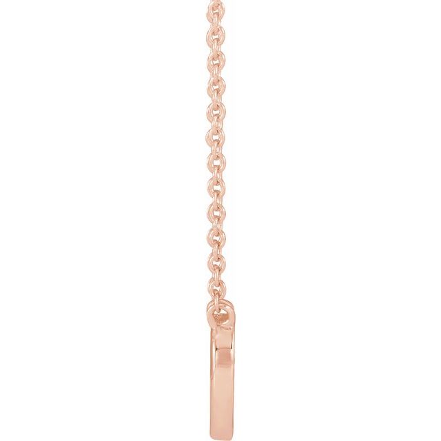 14k Rose Heart 18' Necklace