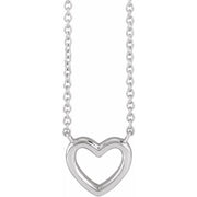 Sterling Silver Heart 18' Necklace