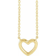 14K Yellow Heart 18' Necklace