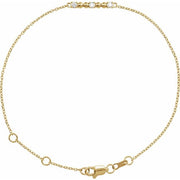 14K Yellow 1/10 CTW Natural Diamond Beaded Bar 6 1/2-7 1/2' Bracelet