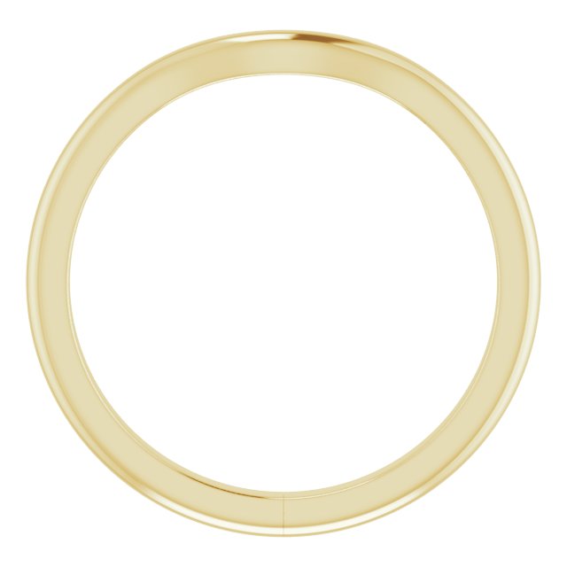 14k Yellow Band For 6.5 Mm Round Ring