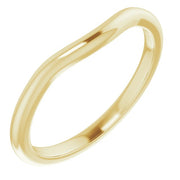 14k Yellow Band For 9x7 Mm Oval Ring