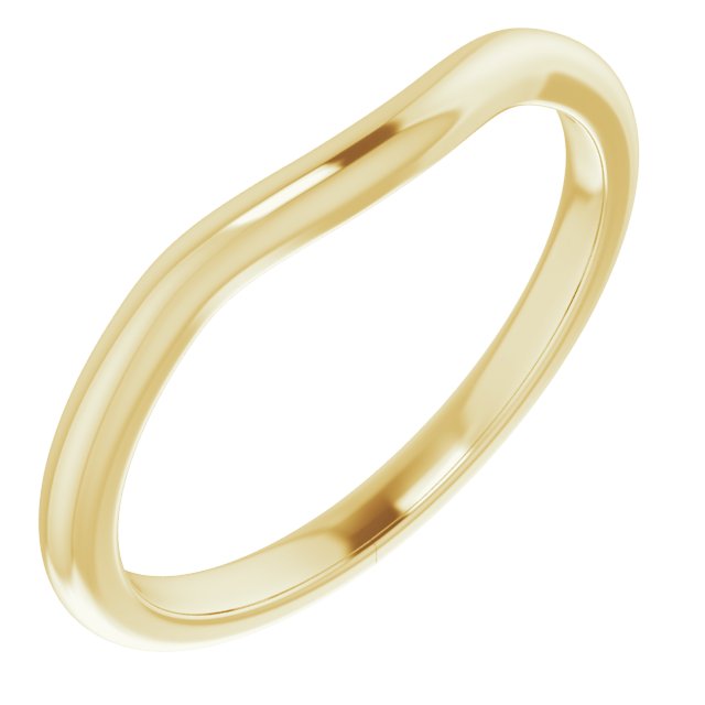 14k Yellow Band For 9x7 Mm Oval Ring