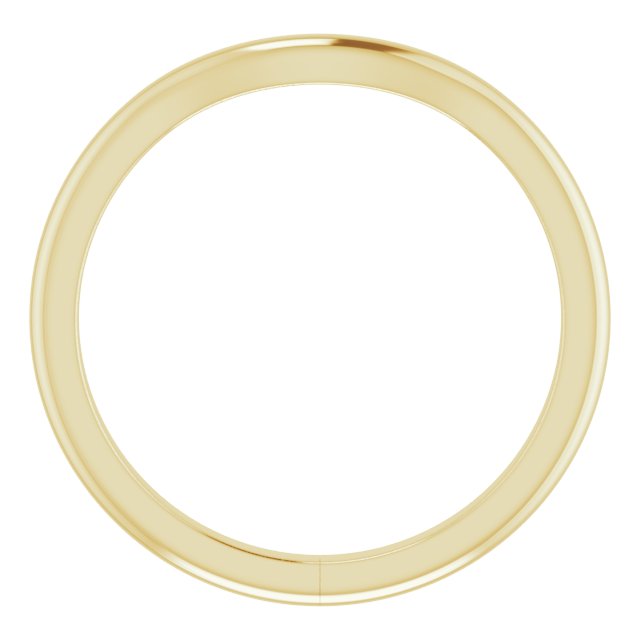 14k Yellow Band For 9x7 Mm Oval Ring