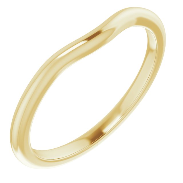 14k Yellow Band For 7x5 Mm Oval Ring