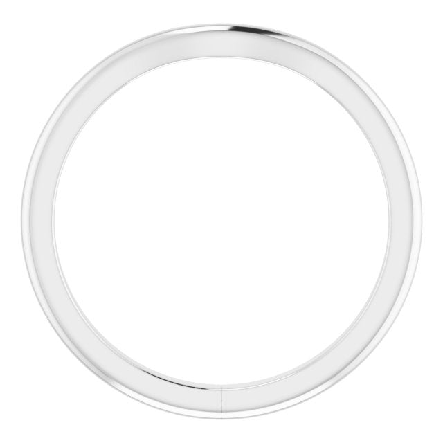 14K White Band for 7x5 mm Oval Ring