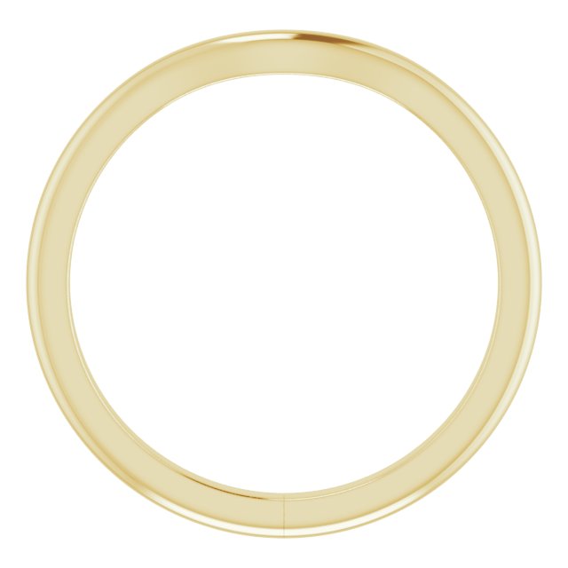14k Yellow Band For 7x5 Mm Oval Ring