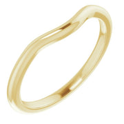 14K Yellow Band for 7x5 mm Emerald Ring